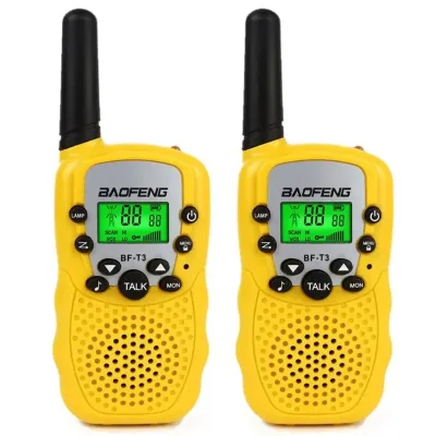 Baofeng BF-T3 Walkie Talkie LCD Σετ 2τμχ σε Κίτρινο Χρώμα
