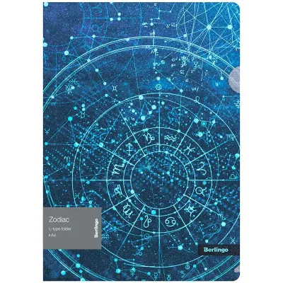ΦΑΚΕΛΟΣ ΤΥΠΟΥ L “ZODIAC” A4 ΜΠΛΕ ΜΕ GLITTER EFFECT BERLINGO 