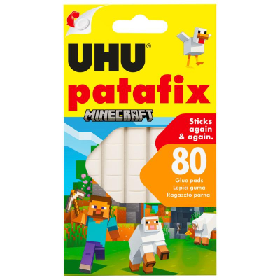 Αυτοκόλλητη γόμα Patafix Uhu Minecraft -80 τεμάχια