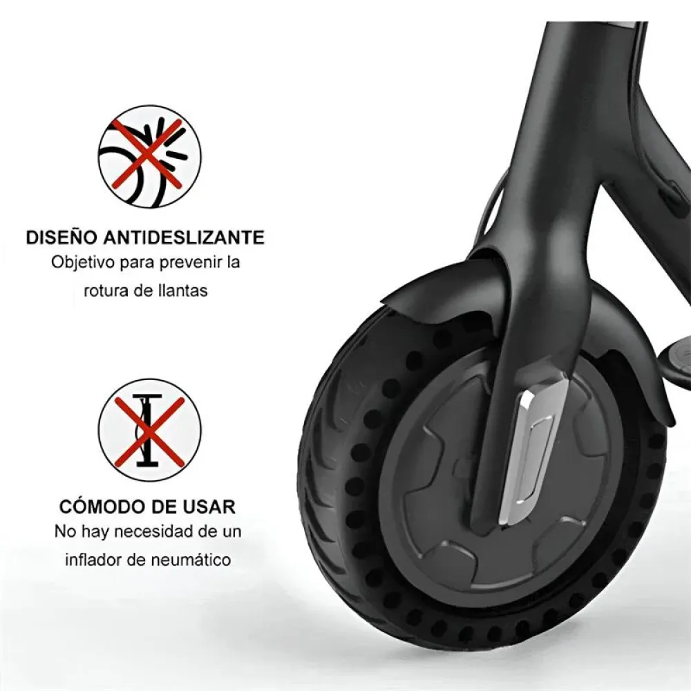 Συμπαγή ελαστικό- Perforated solid tire 8.5x2-6.1 - Black