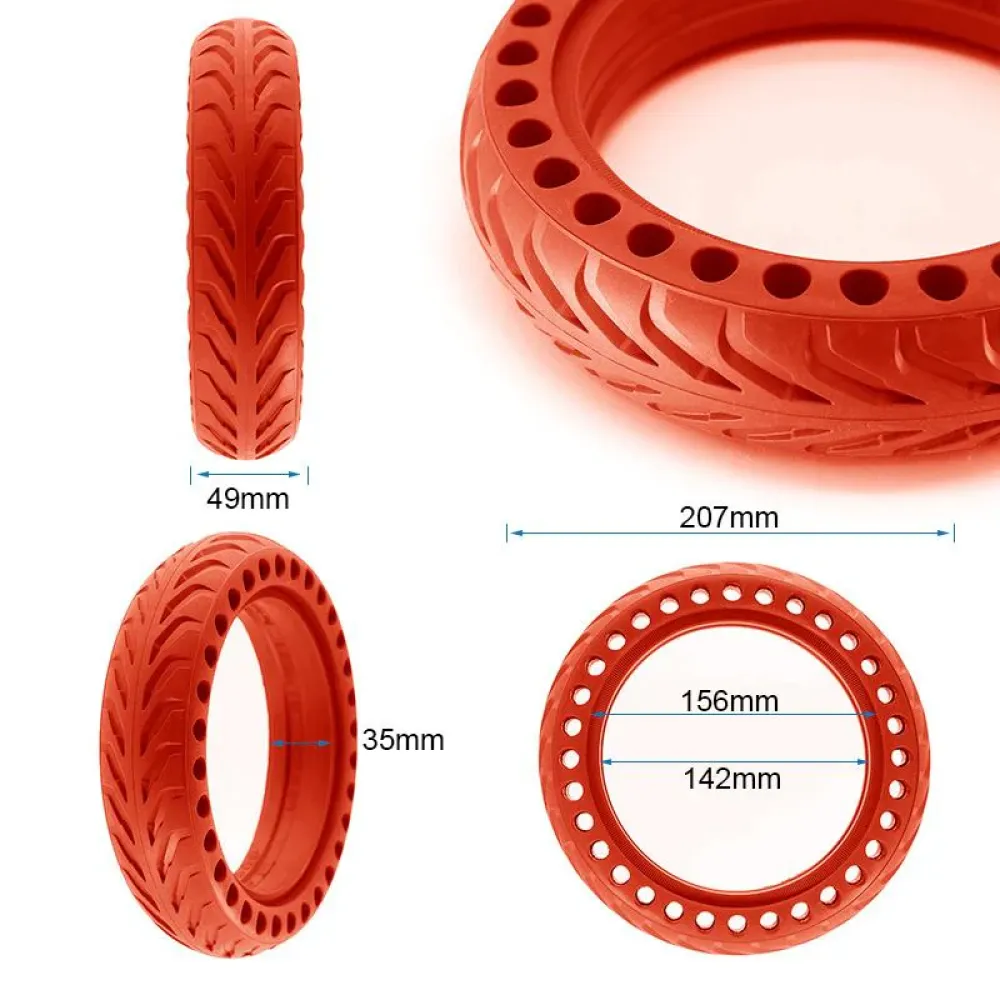 Συμπαγή ελαστικό- Perforated solid tire 8.5x2-6.1 - Red