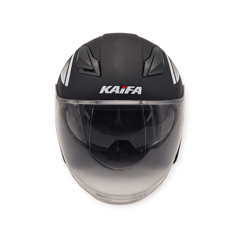 Κράνος μηχανής Jet Unisex KAIFA Μαύρο– Μέγεθος L