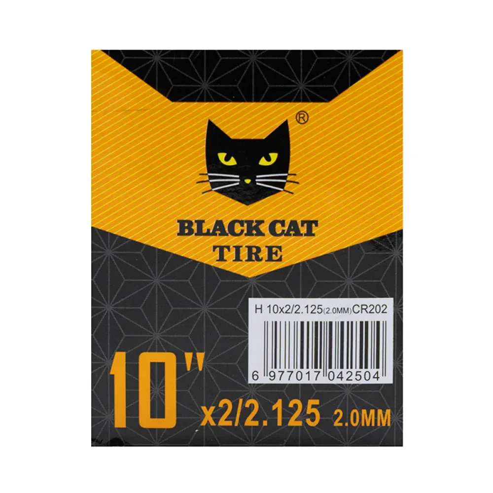 Σαμπρέλα πατινιού Premium Camera 2.0mm Thickness 10x2/2,125 Valve 90x90° Black Cat