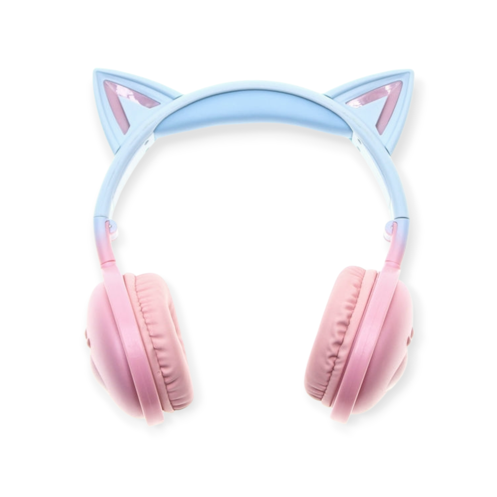 Ασύρματα παιδικά ακουστικά Cute Cats KE-28 Ροζ/Γαλάζιο