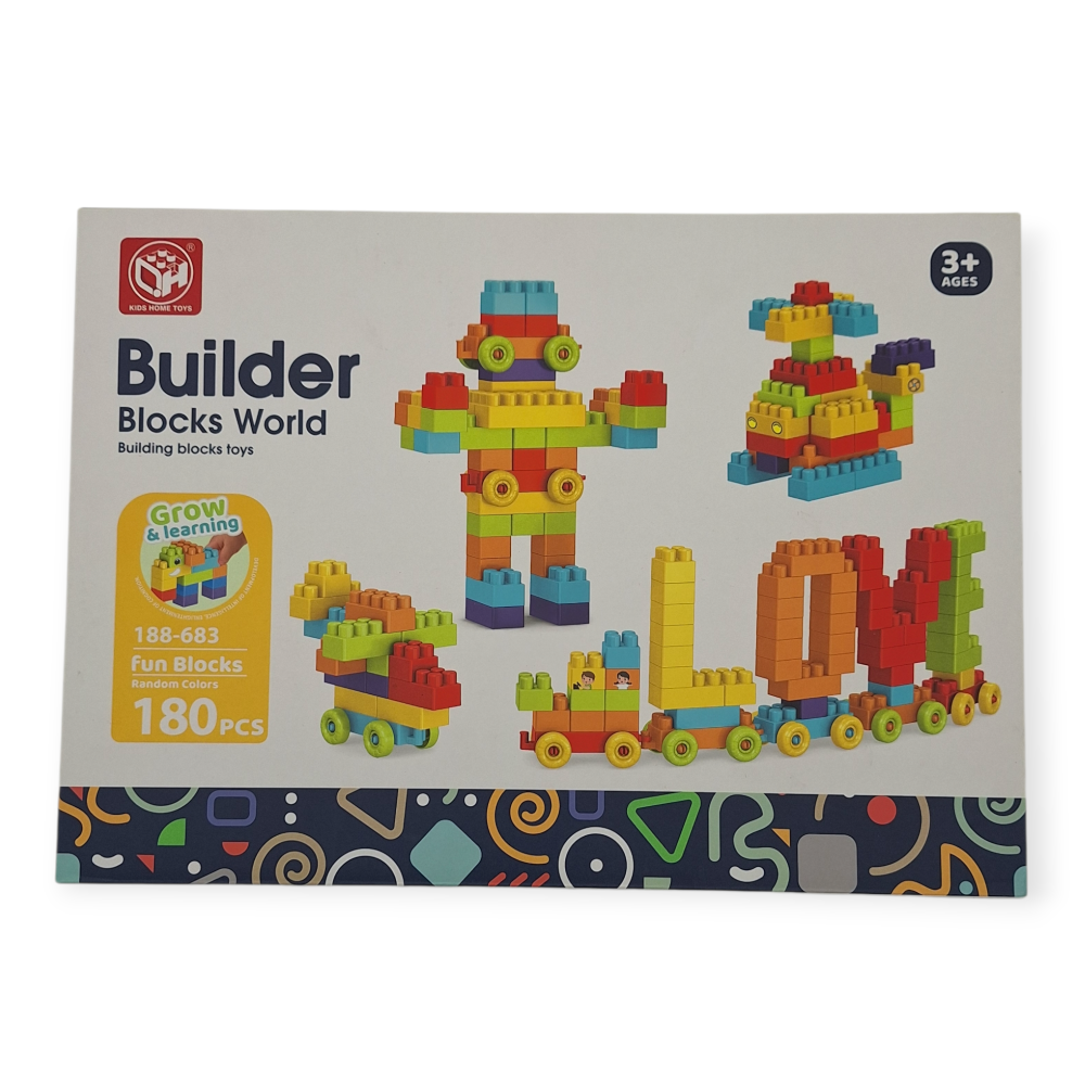 Builder Blocks World – Σετ Κατασκευών 180 Τεμαχίων