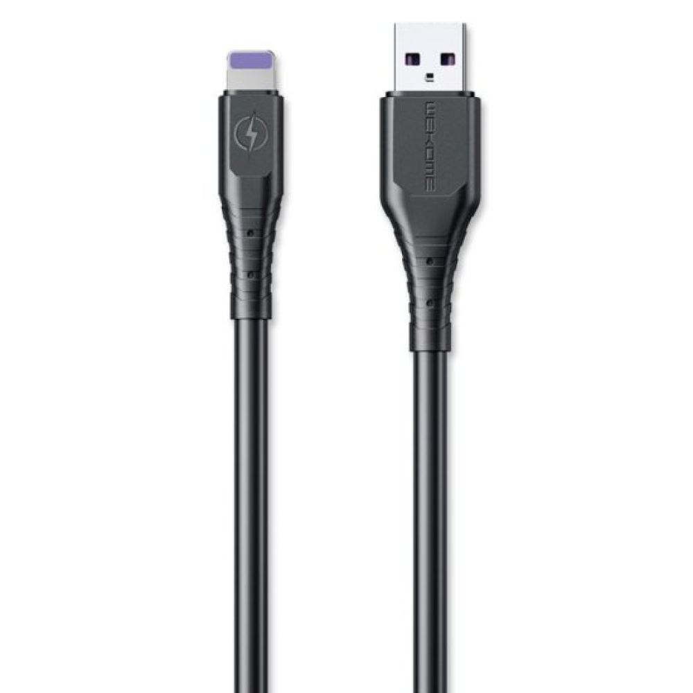 Wekome Καλώδιο φόρτισης & data Super Fast 6A USB to Lightning - 1m Μαύρο WDC-152