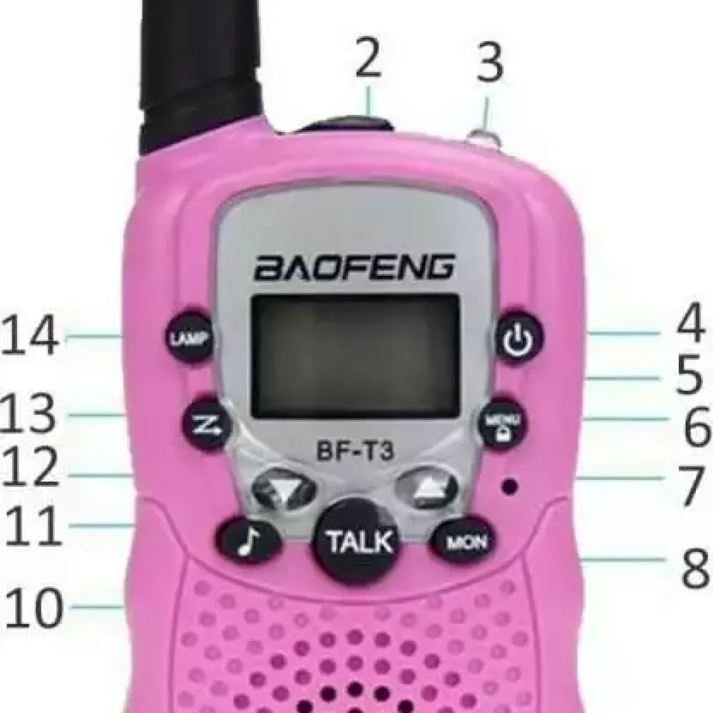Baofeng BF-T3 Walkie Talkie LCD Σετ 2τμχ σε Ροζ Χρώμα