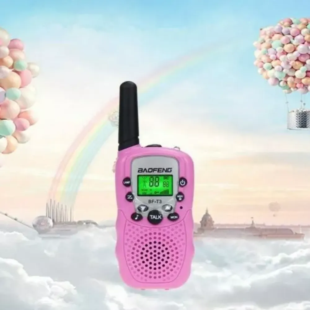 Baofeng BF-T3 Walkie Talkie LCD Σετ 2τμχ σε Ροζ Χρώμα