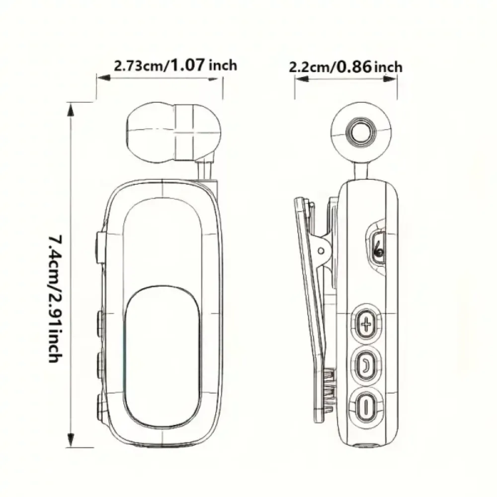 K75 In-ear Bluetooth Handsfree Ακουστικό Πέτου Μαύρο