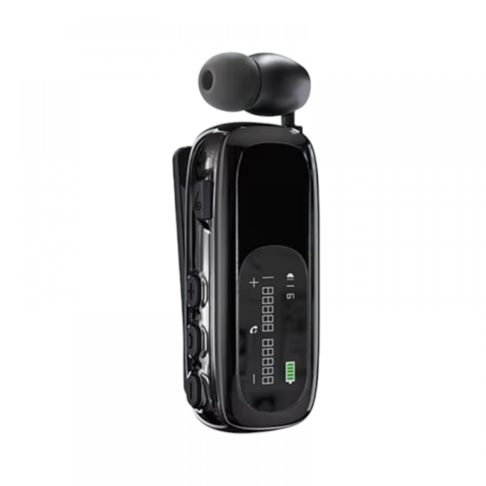 K75 In-ear Bluetooth Handsfree Ακουστικό Πέτου Μαύρο