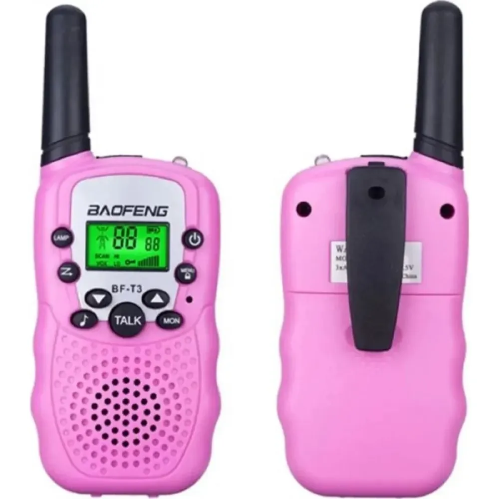 Baofeng BF-T3 Walkie Talkie LCD Σετ 2τμχ σε Ροζ Χρώμα