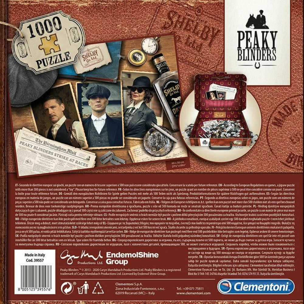 Clementoni Παζλ Brief Case Peaky Blinders 1000 τμχ