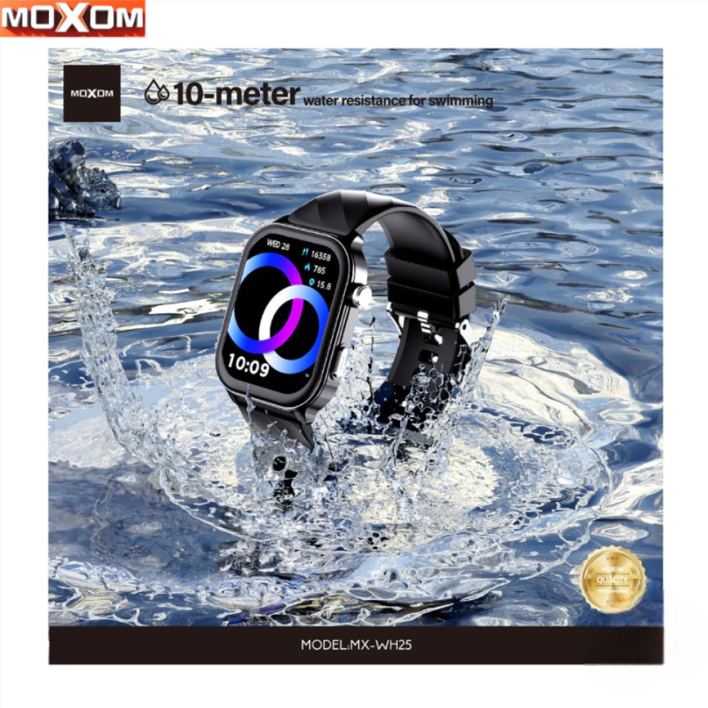 MOXOM MX-WH25 Smartwatch 2.01” με Κλήσεις, GPS, 100+ Sport Modes, Αδιάβροχο 10m & Health Tracker Ροζ