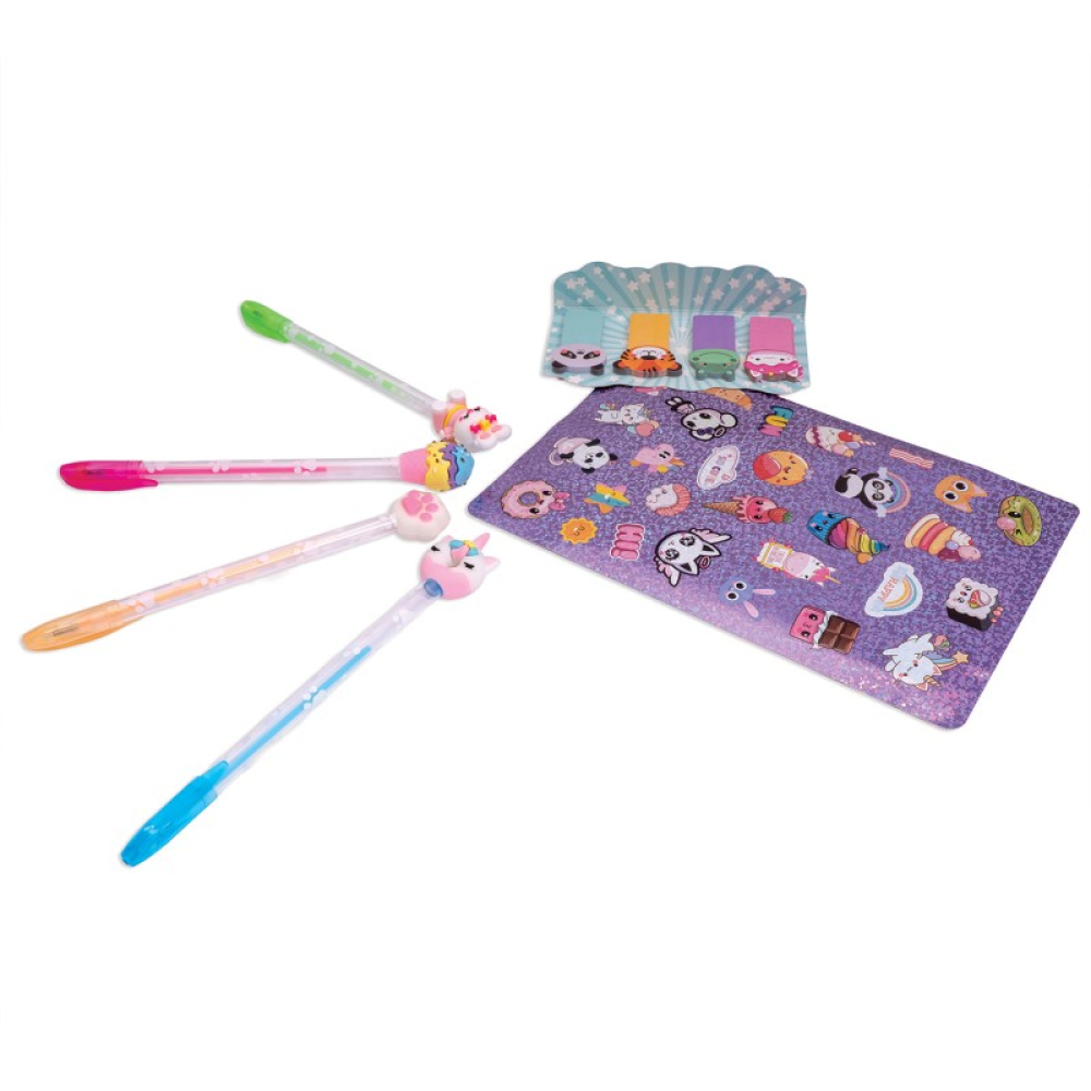 Σετ Stationery 4 Στυλό & Αξεσουάρ Σε 2 Σχέδια Για 3+ Ετών