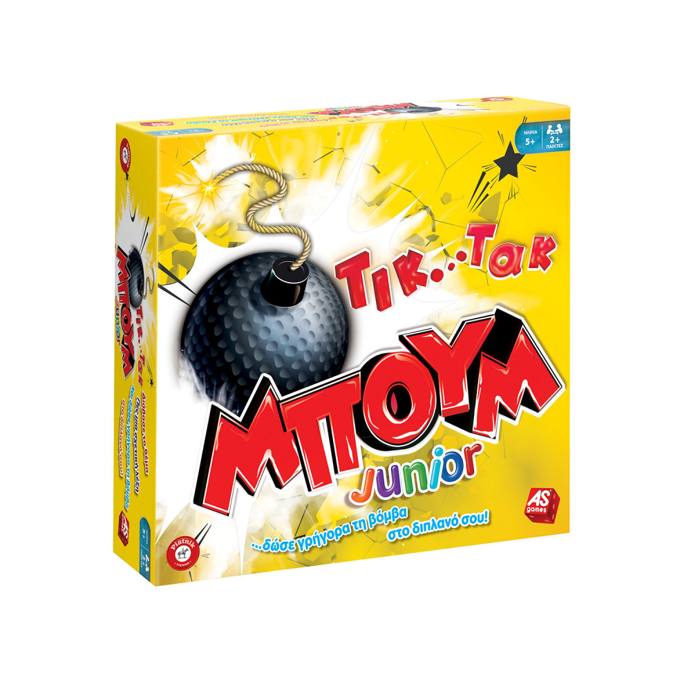 AS Games Επιτραπέζιο Παιχνίδι Τικ Τακ Μπουμ Junior Για Ηλικίες 5+ Χρονών Και 2+ Παίκτες