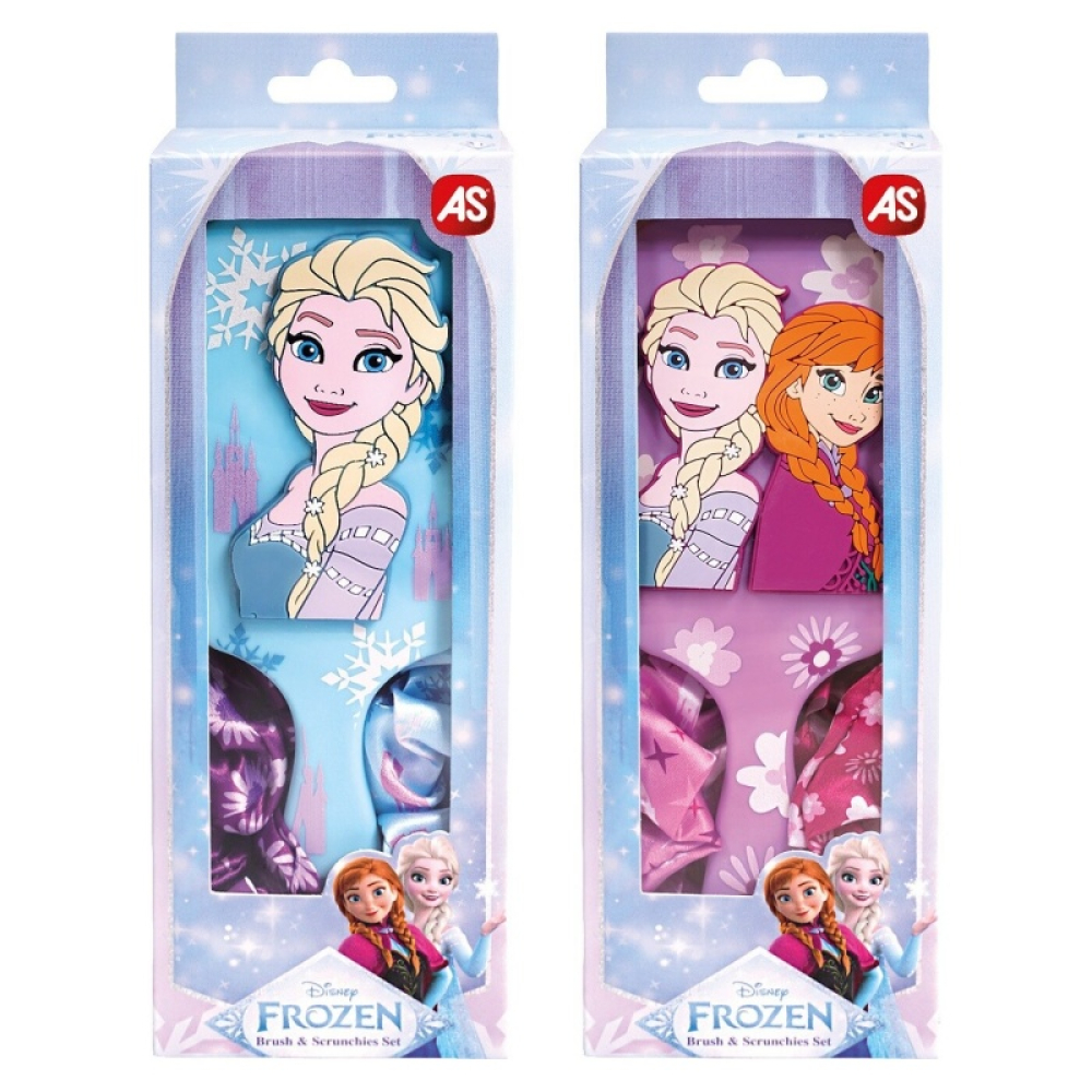 ΑS Σετ Βούρτσα & Scrunchies Frozen 2 σχέδια για 3+ Ετών - Γαλάζιο