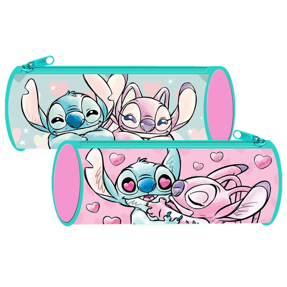 Κασετίνα Βαρελάκι Stitch Girl 23x8cm