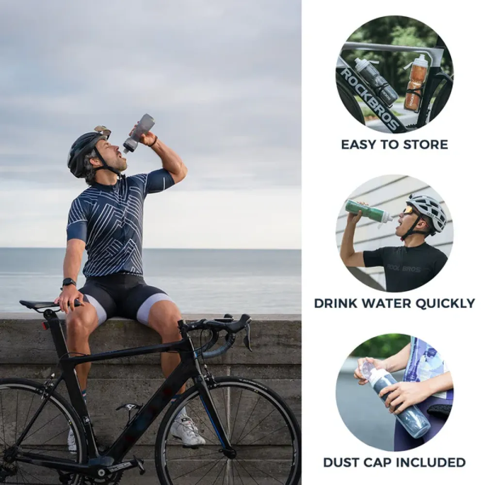 Insulated Leak-Proof Bike Water Bottle - 24OZ Orange