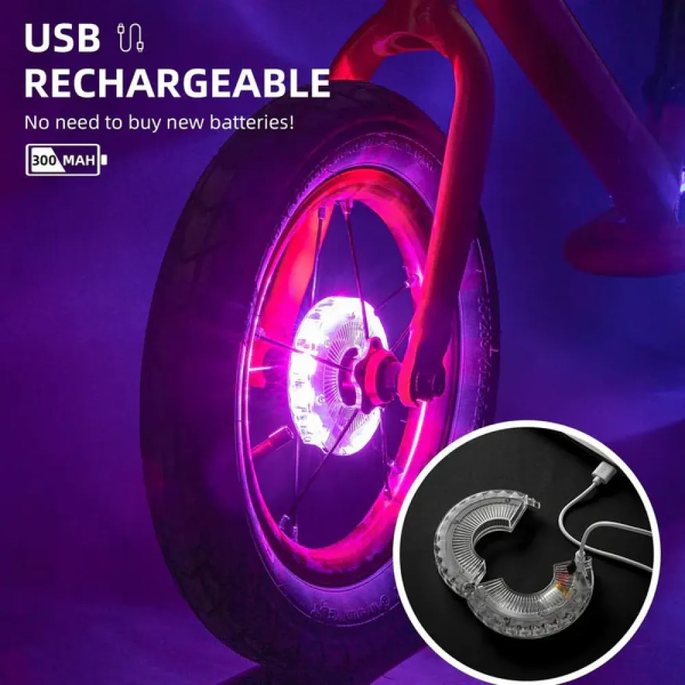 Rοckbros Bike Wheel Light - Πολύχρωμο φωτιστικό τροχού ποδηλάτου με εφέ 7 χρωμάτων -Children's Bike