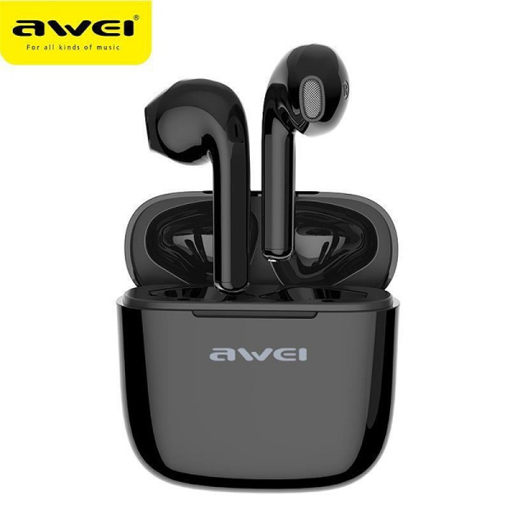 Awei T26 Pro In-ear Bluetooth Handsfree Ακουστικά με Θήκη Φόρτισης Λευκό