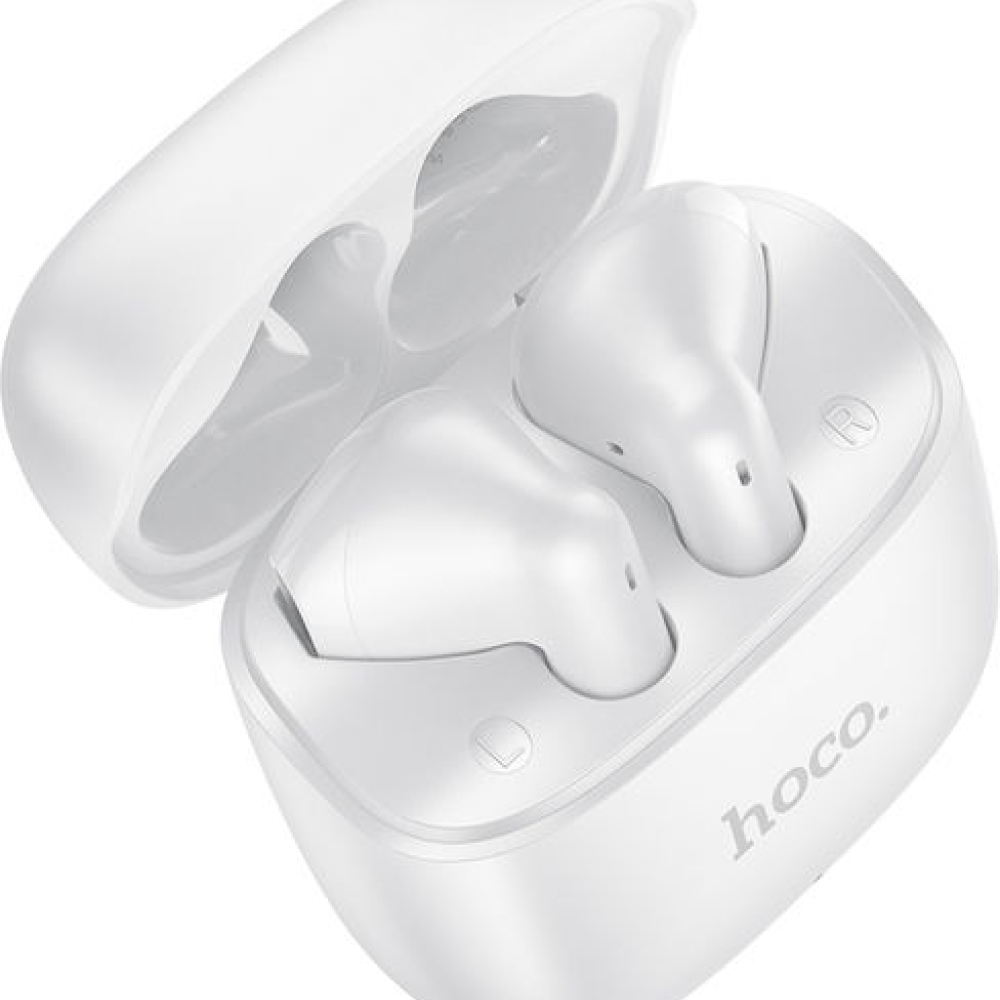 Hoco EW205 Peaceful Earbud Bluetooth Handsfree Ακουστικά με Θήκη Φόρτισης Λευκά