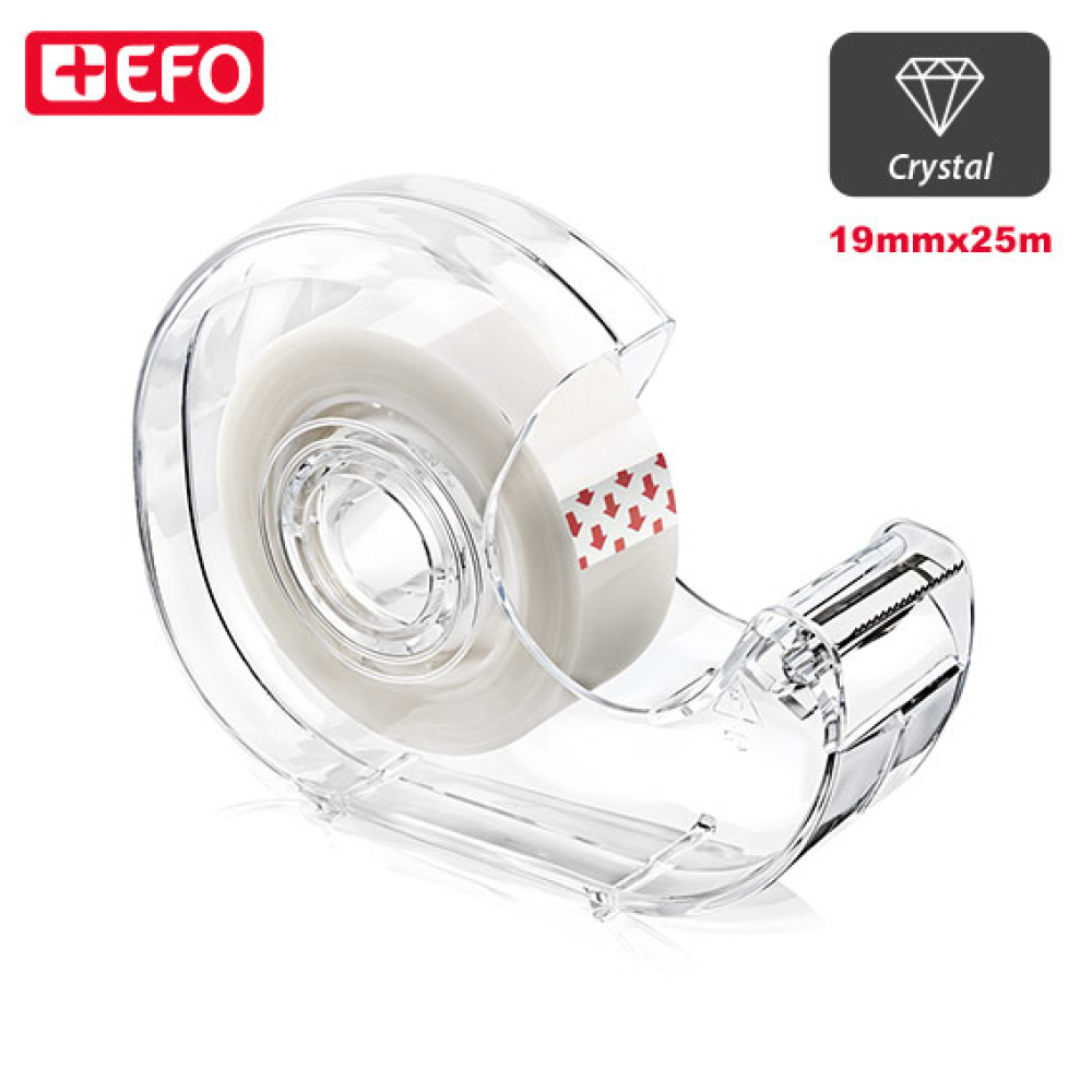 Κολλητική ταινία +EFO Crystal 19 mm x 25 m σε βάση