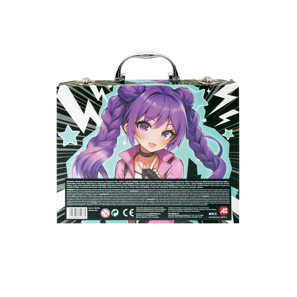 HappiHobbi Κασετίνα Ζωγραφικής Deluxe 50 Αξεσουάρ Manga Για 9+ Ετών
