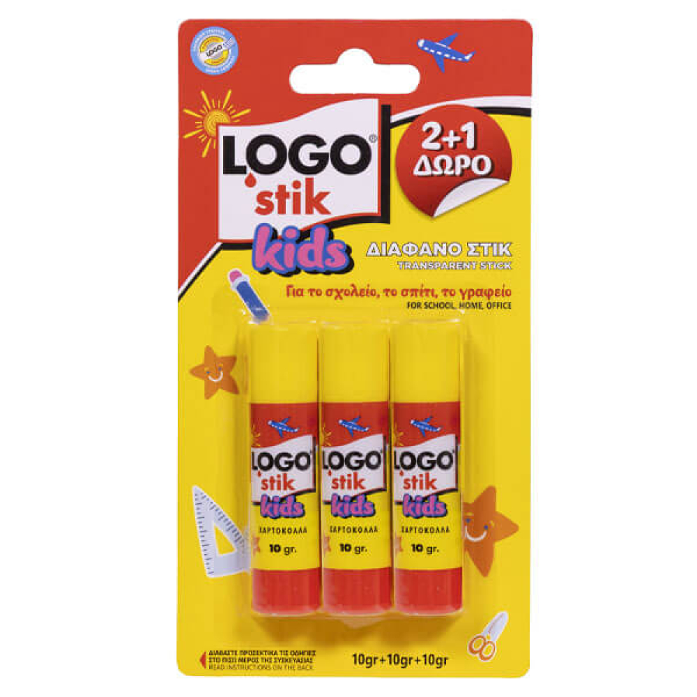 LOGO STIK KIDS ΚΟΛΛΑ (10gr) - (2+1)