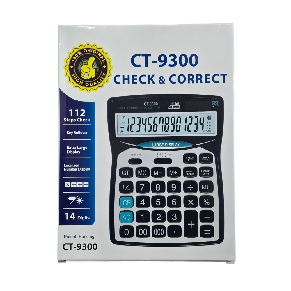 Αριθμομηχανή Γραφείου CT-9300 14 Ψηφίων με Έλεγχο 112 Βημάτων