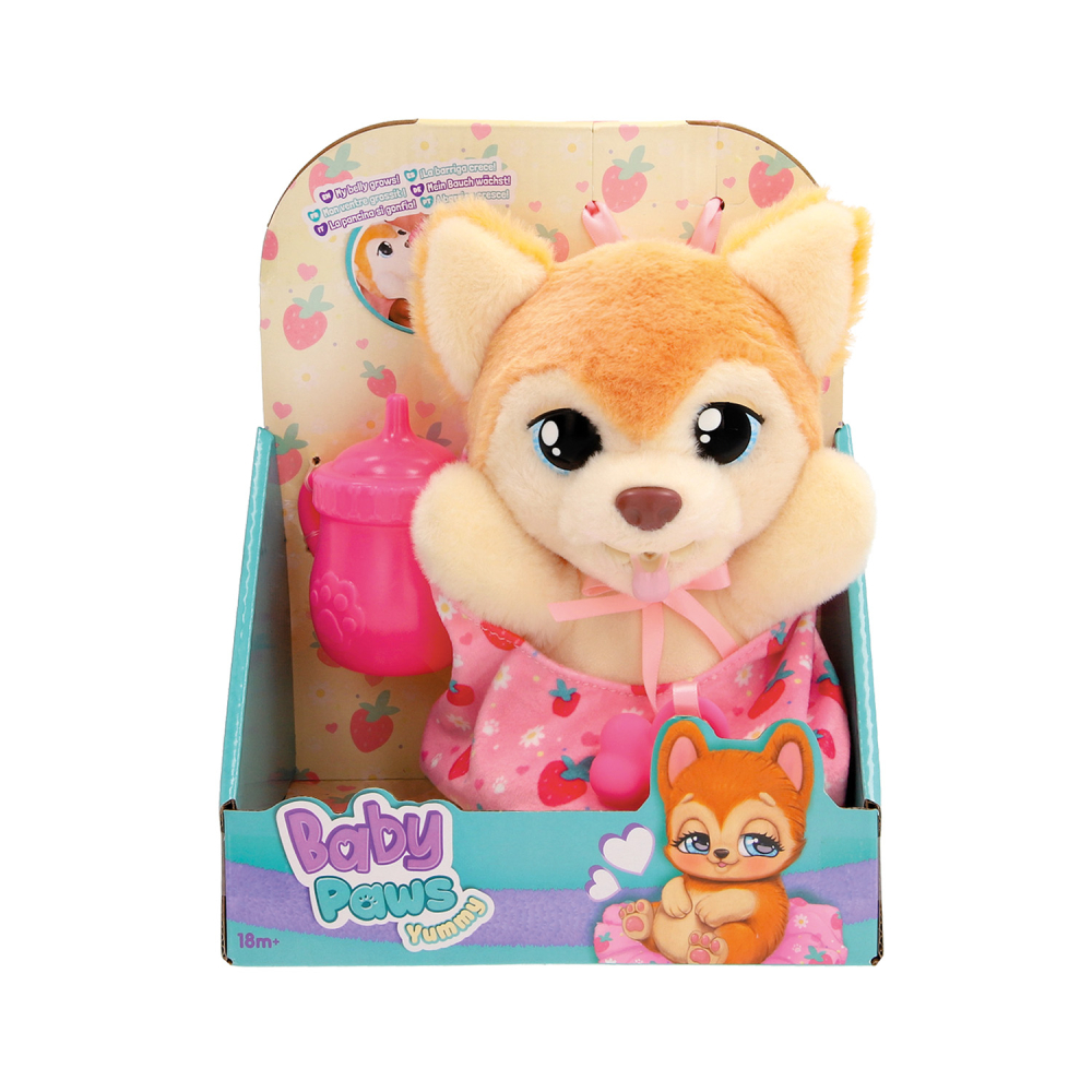 Baby Paws Yummy Λούτρινα Διαδραστικά Σκυλάκια - Ροζ