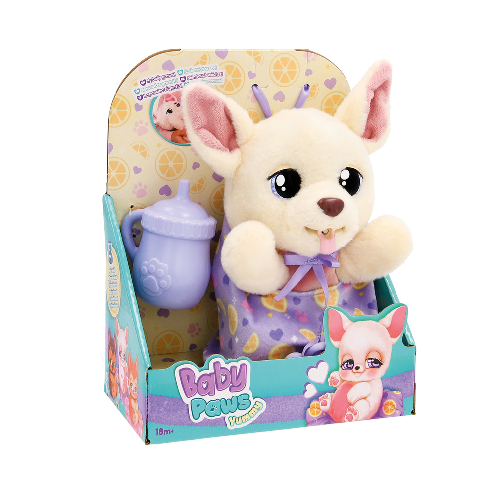 Baby Paws Yummy Λούτρινα Διαδραστικά Σκυλάκια - Μωβ