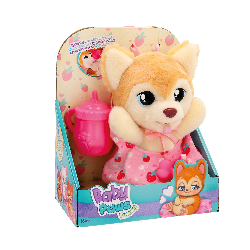 Baby Paws Yummy Λούτρινα Διαδραστικά Σκυλάκια - Ροζ