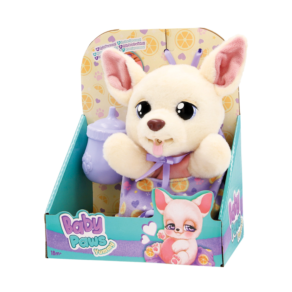 Baby Paws Yummy Λούτρινα Διαδραστικά Σκυλάκια - Μωβ