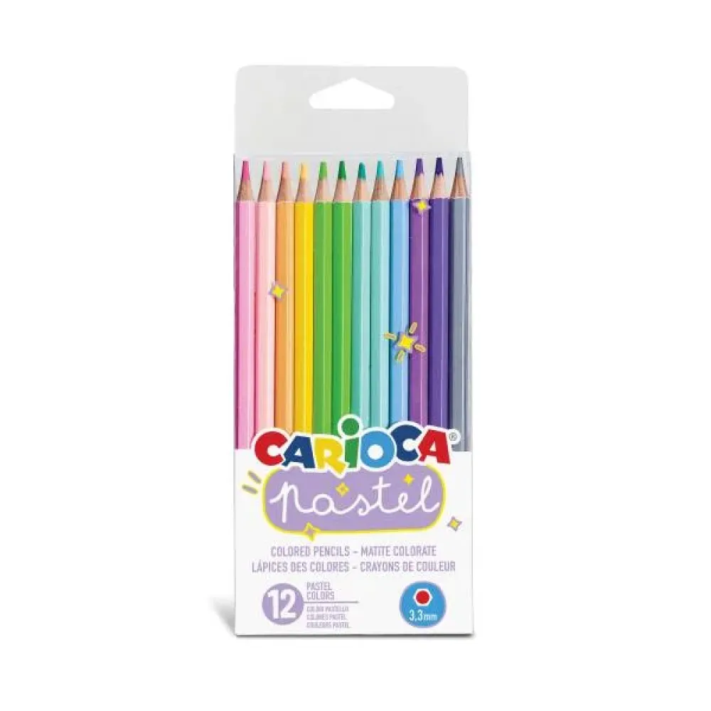 ΞΥΛΟΜΠΟΓΙΕΣ CARIOCA PASTEL 3.3mm 12 ΧΡΩΜΑΤΩΝ