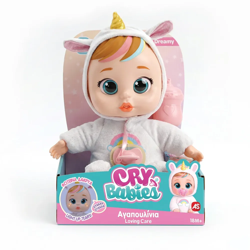 Cry Babies Κλαψουλίνια Real Love - Διαδραστική Κούκλα Κλαίει Με Αληθινά Δάκρυα (assortment) - Λευκό
