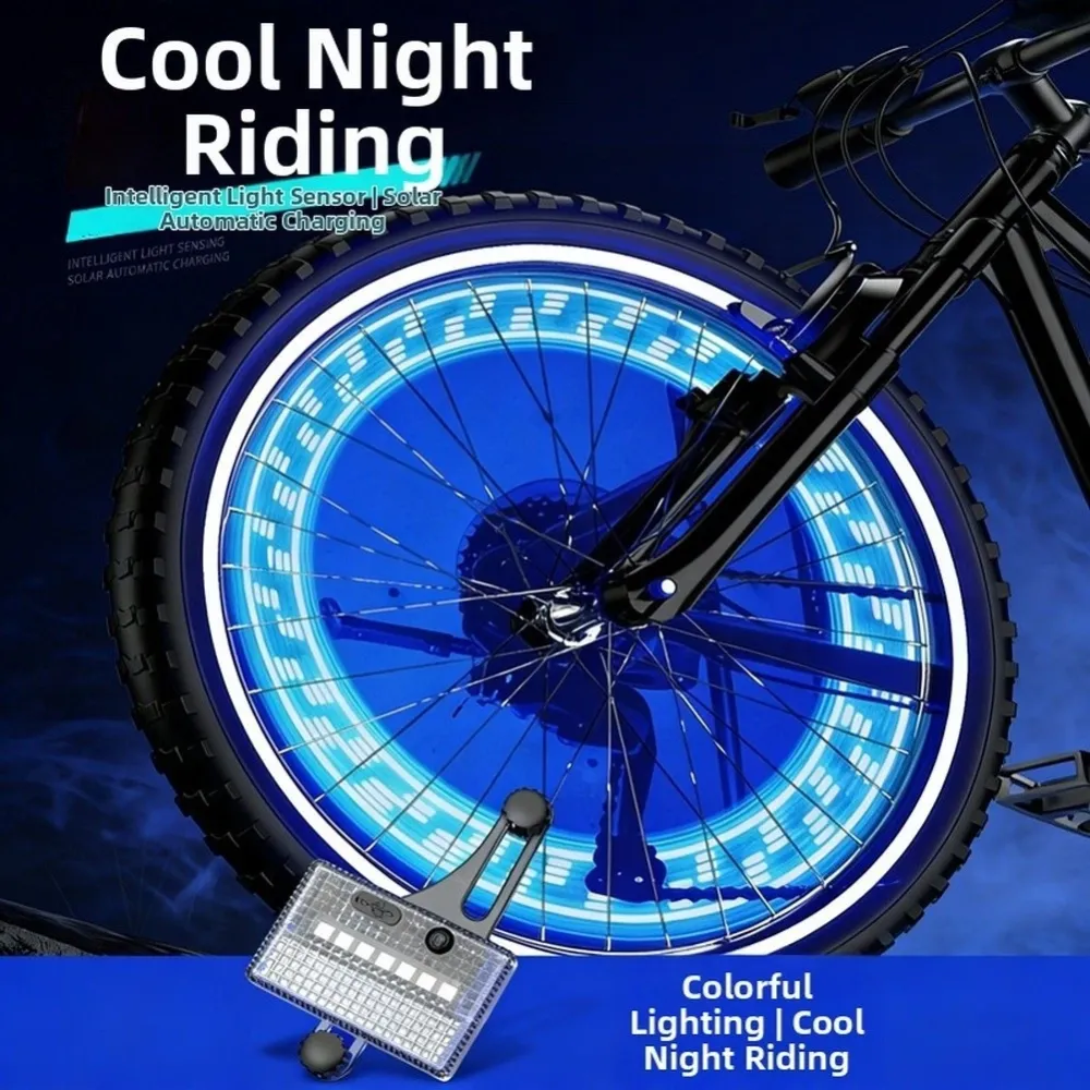 Ηλιακό Φως Τροχού Ποδηλάτου LED RGB με USB – Πολύχρωμα Εφέ
