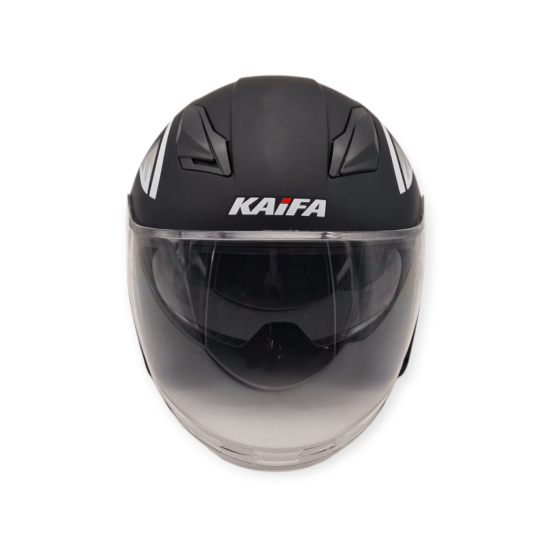 Κράνος μηχανής Jet Unisex KAIFA Μαύρο– Μέγεθος L