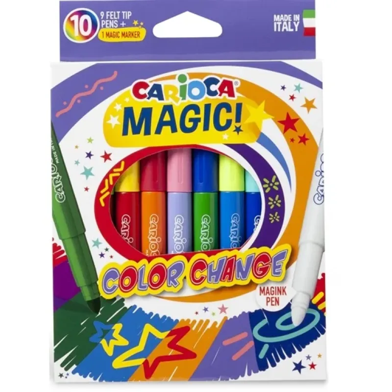 ΜΑΡΚΑΔΟΡΟΙ CARIOCA COLOR CHANGE MAGIC MARKERS 10 TEM.